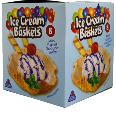 Baskets Yoghurt chocolate lined x 8 s x 24 full case